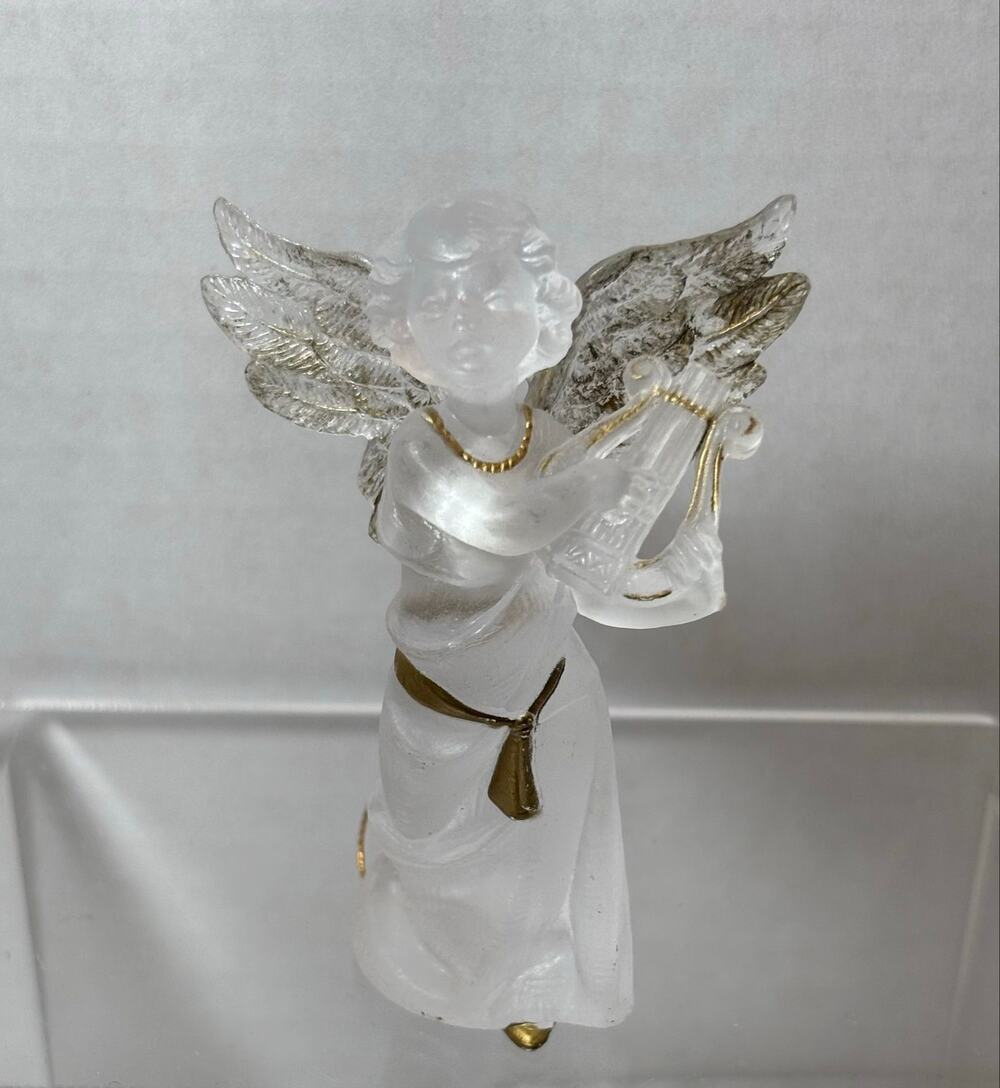 Angel Christmas Ornament With Gold Wings